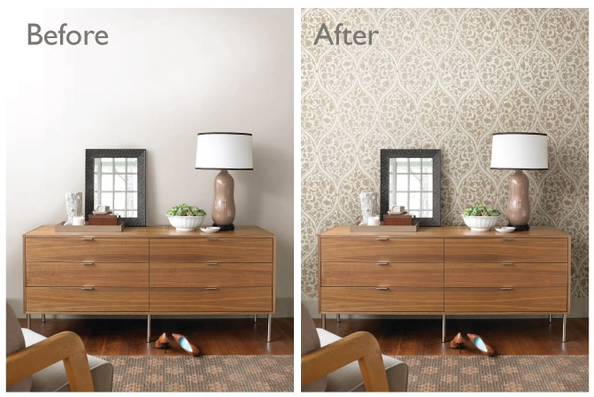 Residential wallpaper installation service